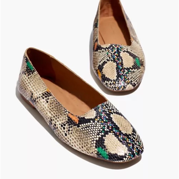 The Cory Flat in Snake Embossed Leather - Picture 3 of 11